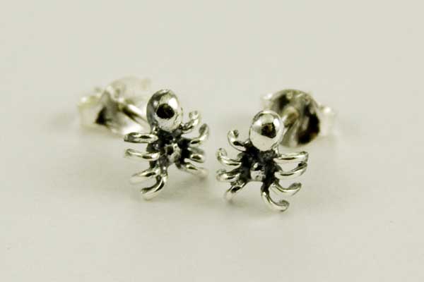 Earring Silver Stud Spider 5.5mm