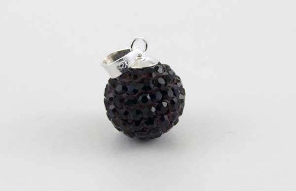 Pendant Silver Cluster Siam 12mm Ball