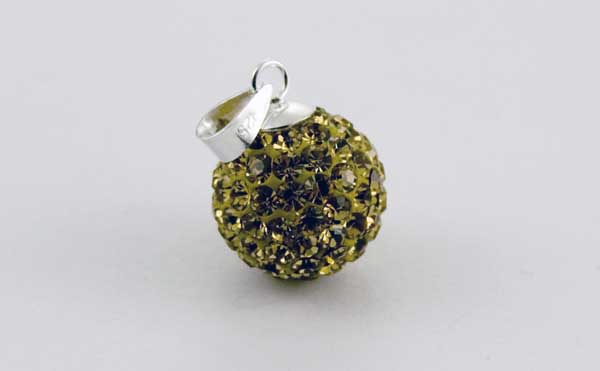 Pendant Silver Cluster Light Colorado Topaz 12mm Ball