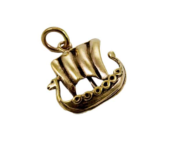 Pendant Bronze Viking Boat H26,W20mm