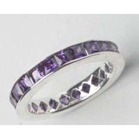 RING SILVER CZ CIRCLE WHOLE