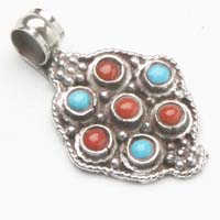 Silver Pendant With Stone 925 Sterling