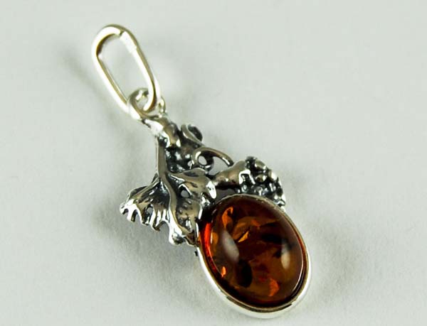 Pendant Amber Oval Leaf 621P