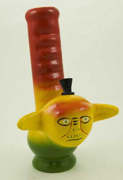 HUKKA CERAMIC 9 INCH YODA HEAD ASST COLS
