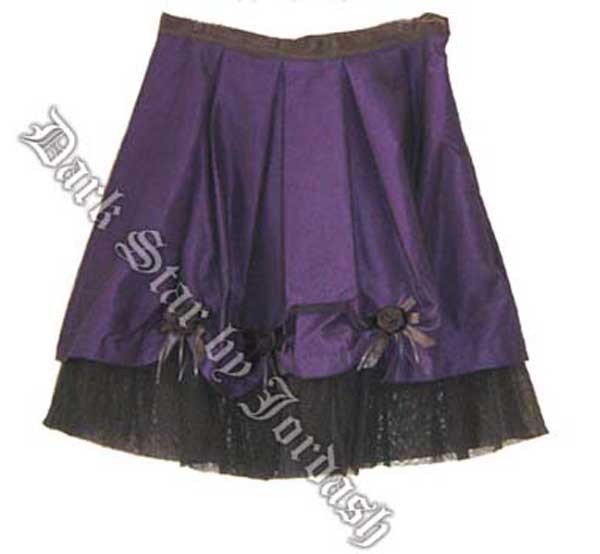 DARK STAR DS/SK/17 FINE MESH OVER POLY SILK PLEATED MINI