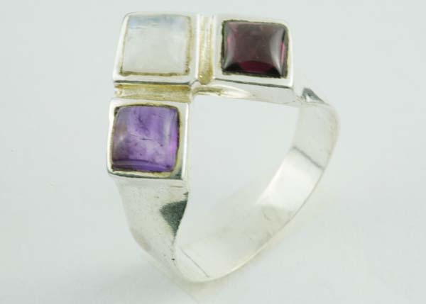 Silver Ring  Stone R177 925 Sterling