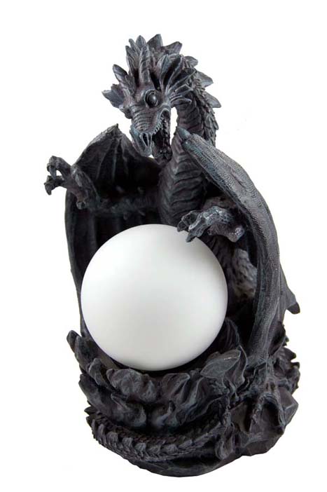 Lamp Dragon Black 12inch Mains Operated
