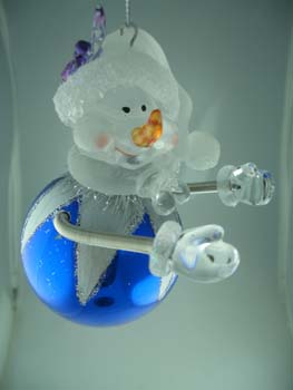 Snowman Ornament Acrylic 10cm