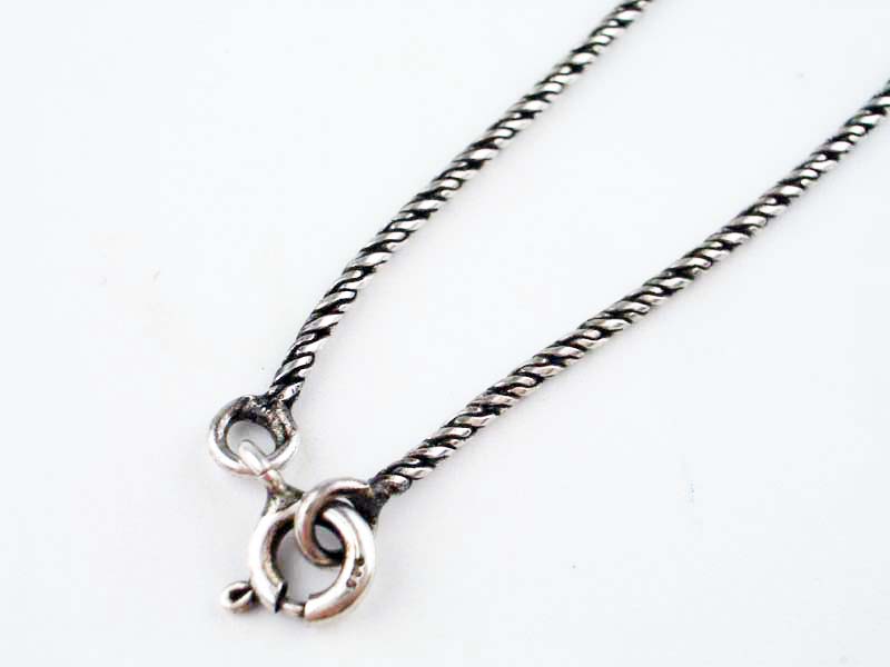Silver Chain  16 Inch Oxidised Rope 925 Sterling