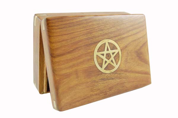 Box Wood Pentagram 7x5x2 Inch