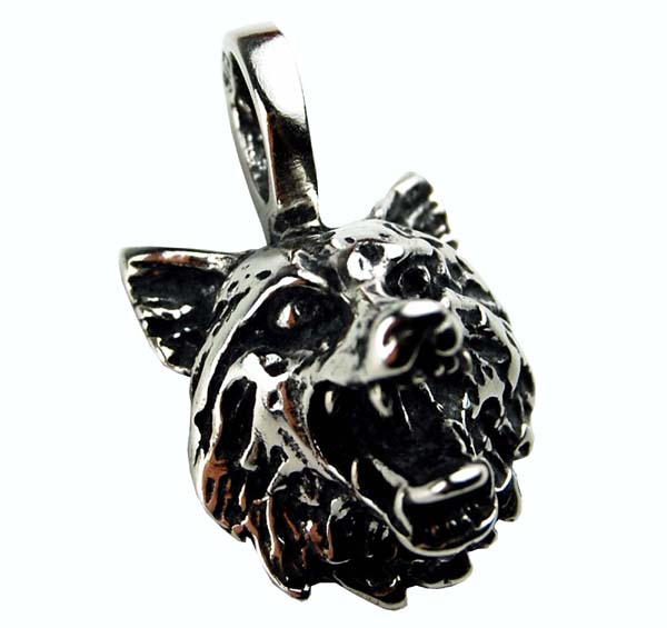 Pendant Silver Wolf Head Small