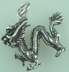 Silver Pendant Dragon Small 925 Sterling