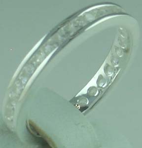 Silver Ring  Round Cz 925 Sterling