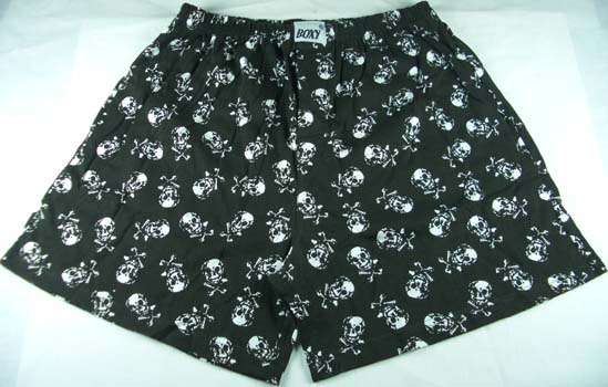 Boxer Shorts White Skull