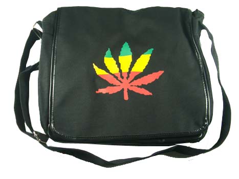 Bag Black With Rasta Leaf
