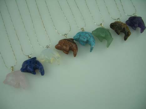 N/LACE ASST SEMI PRECIOUS STONES DOLPHIN