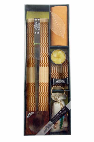Table Mat Bamboo With Chinese Chopstick Set