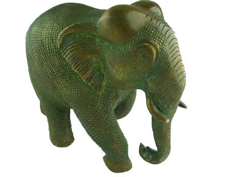 Brass Skin Elephant 7 Inch