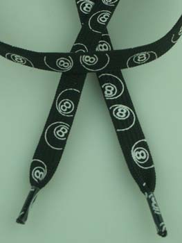 Shoelace Black 8 Ball 9mm Pack Of 4