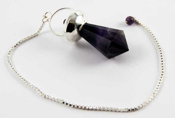 Pendulum Stone Pointed Assorted Stones Amethyst 4cm *MORE INFO*