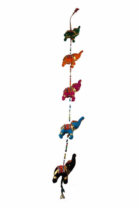 PUPPET ELEPHANT STRING VELVET 76CM