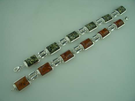 B/LET AMBER RECTANGULAR STONES