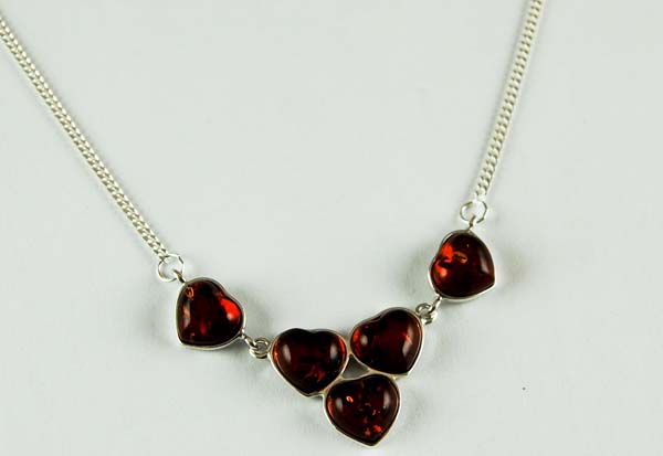 N/LACE AMBER HEARTS 5 STONES