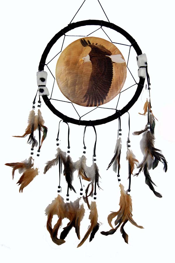 Dream Catcher Eagle With Rocks 13 Inch