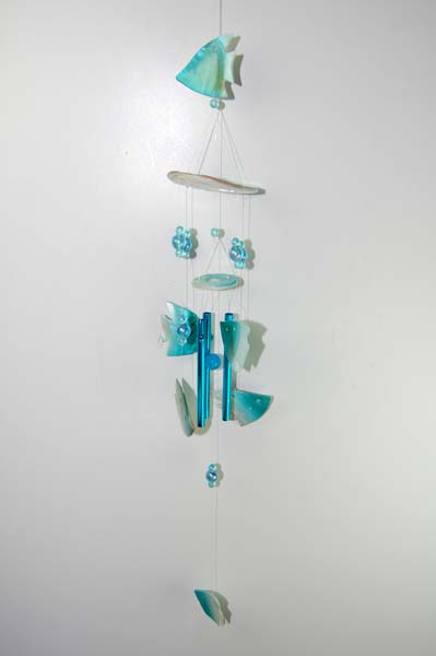 Wind Chime Fish Blue