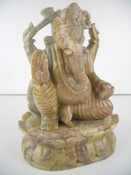 Soapstone Ganesha H12xw8.5cm