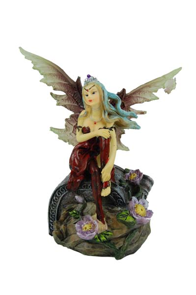 Fairy Sitting Red Dress 17.3cm