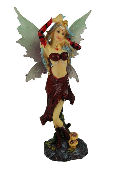 Fairy On Base Red Skirt 22.5cm