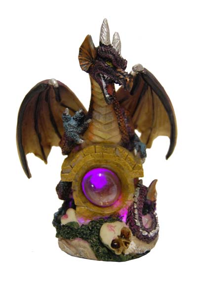 Dragon With Ball Purple 16.5cm