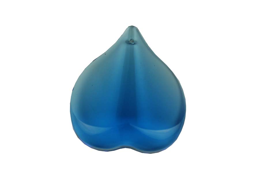 Crystal Heart Blue Large 2pcs Faceted Cut Glass