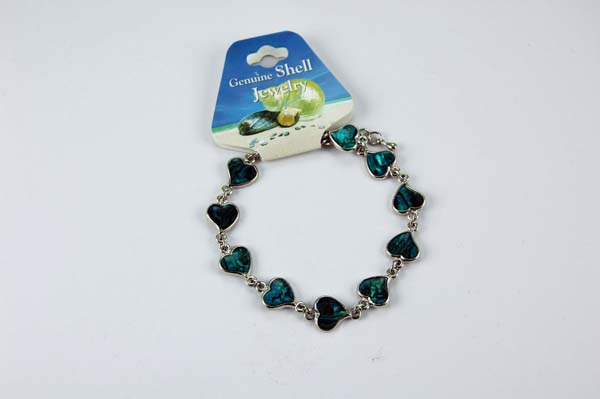 Bracelet Shell Heart Blue