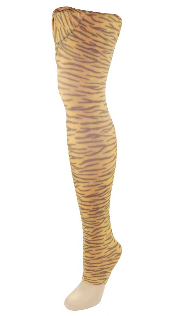 Tights Footless Pink Zebra