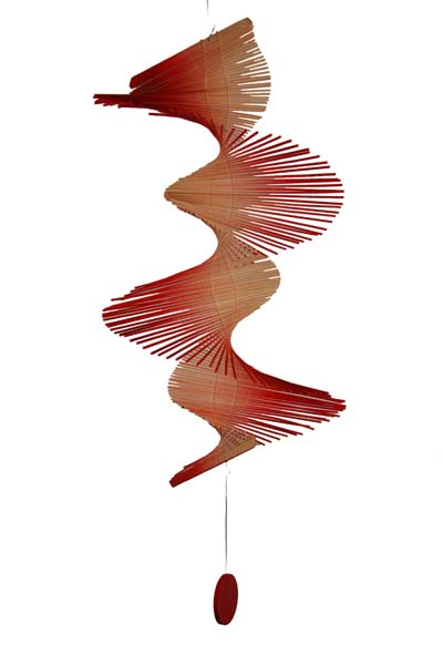 Mobile Bamboo Red And White 50x20cm