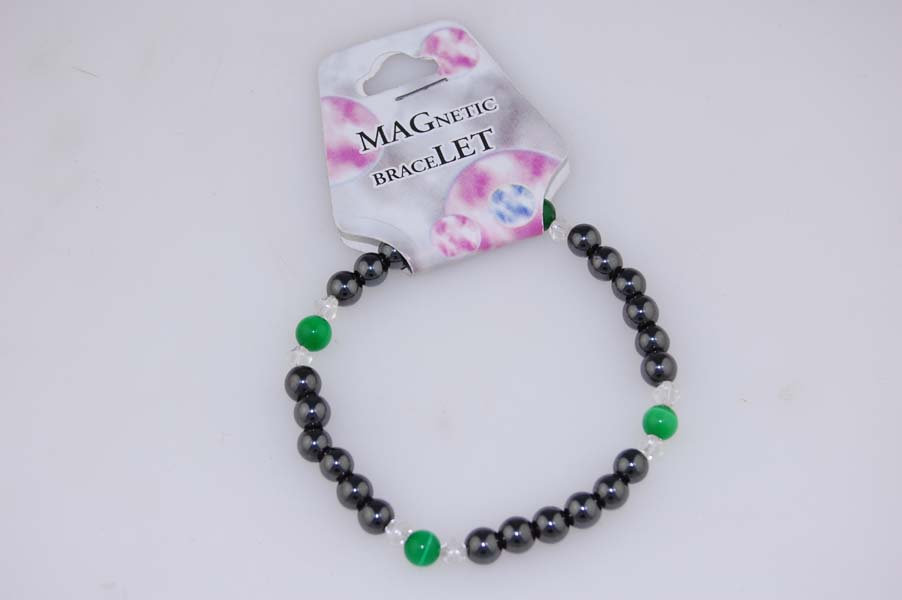 Bracelet Magnetic Green Cat Eye Length 7 Inch