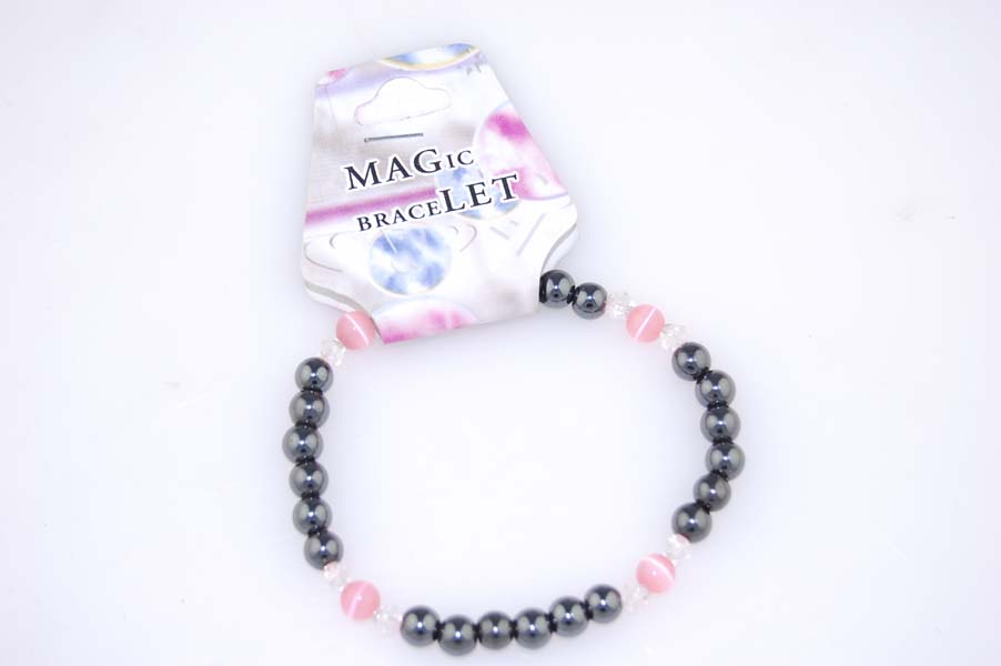Magnetic Bracelet  Pink Cat Eye