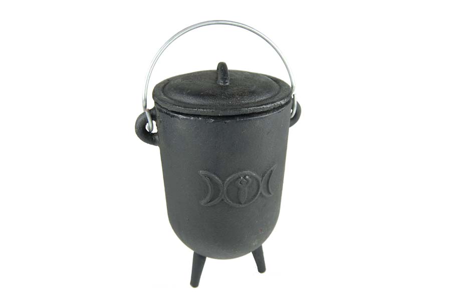Cauldron Pot Tall Gothic Symbols W10xd15cm