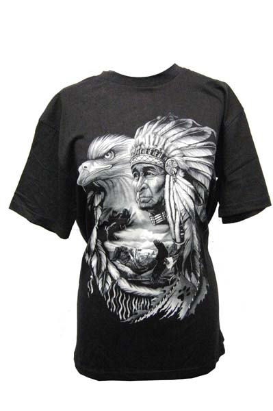 T-Shirt Medium Indian With Eagle