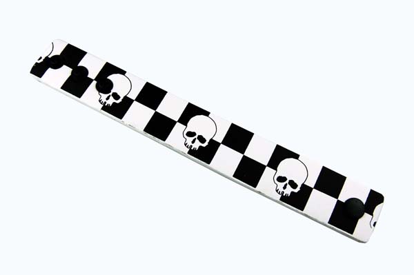Bracelet Check Black And White Skull