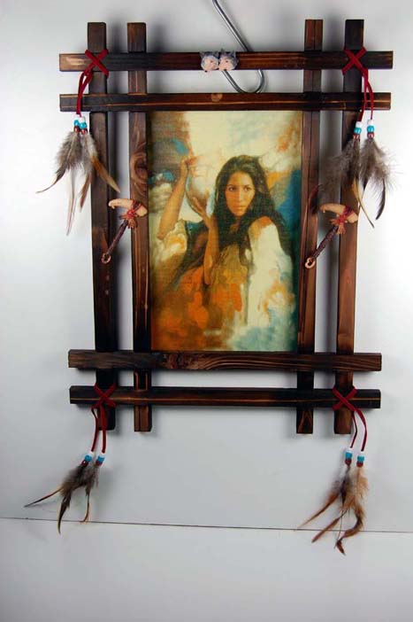 Frame Indian Lady Pose 40x40cm