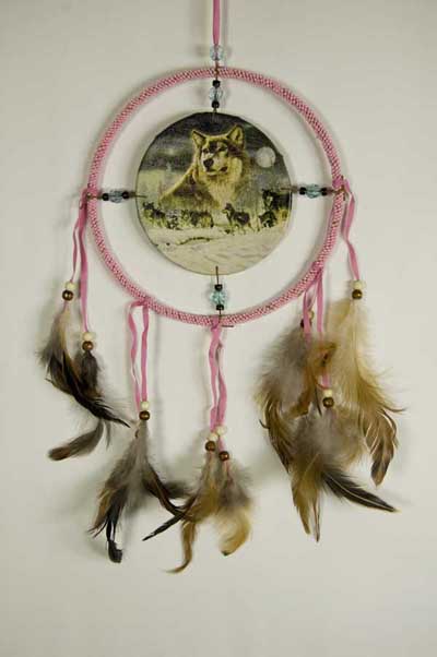 Dream Catcher 7 Inch Wolf