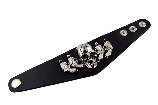 Bracelet Leather Style With 3 Adjustable Buttons L22xw5cm