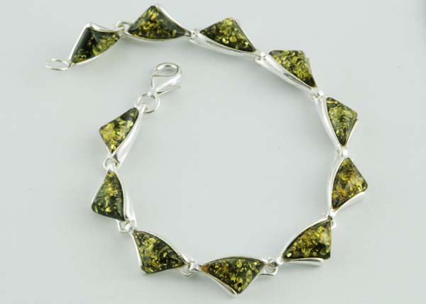 Amber Bracelet Green Triangle