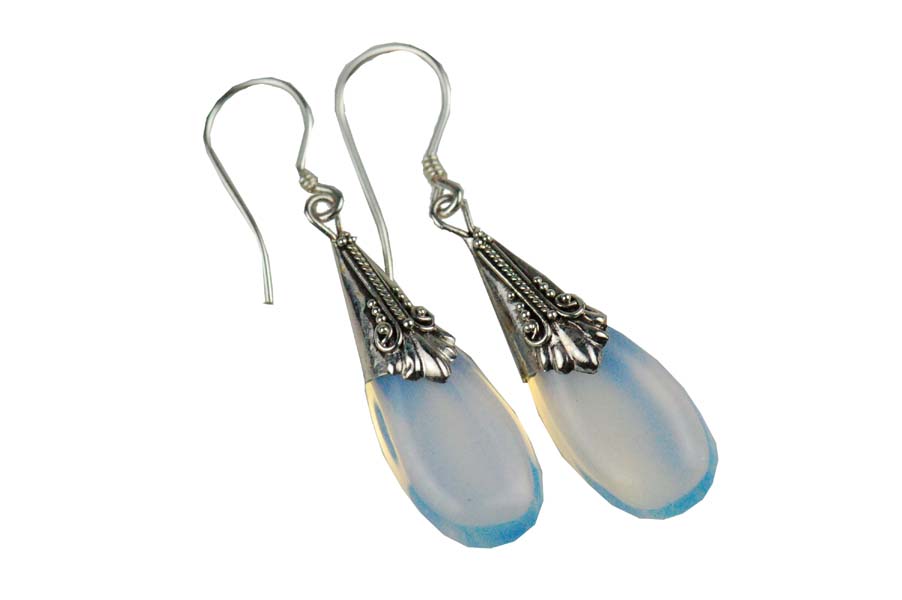 Silver Earring Drop Opal 925 Sterling Silver