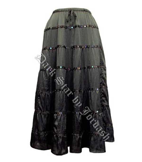 Jordash JD/SK/4582 Satin/Sequin Hemmed Skirt
