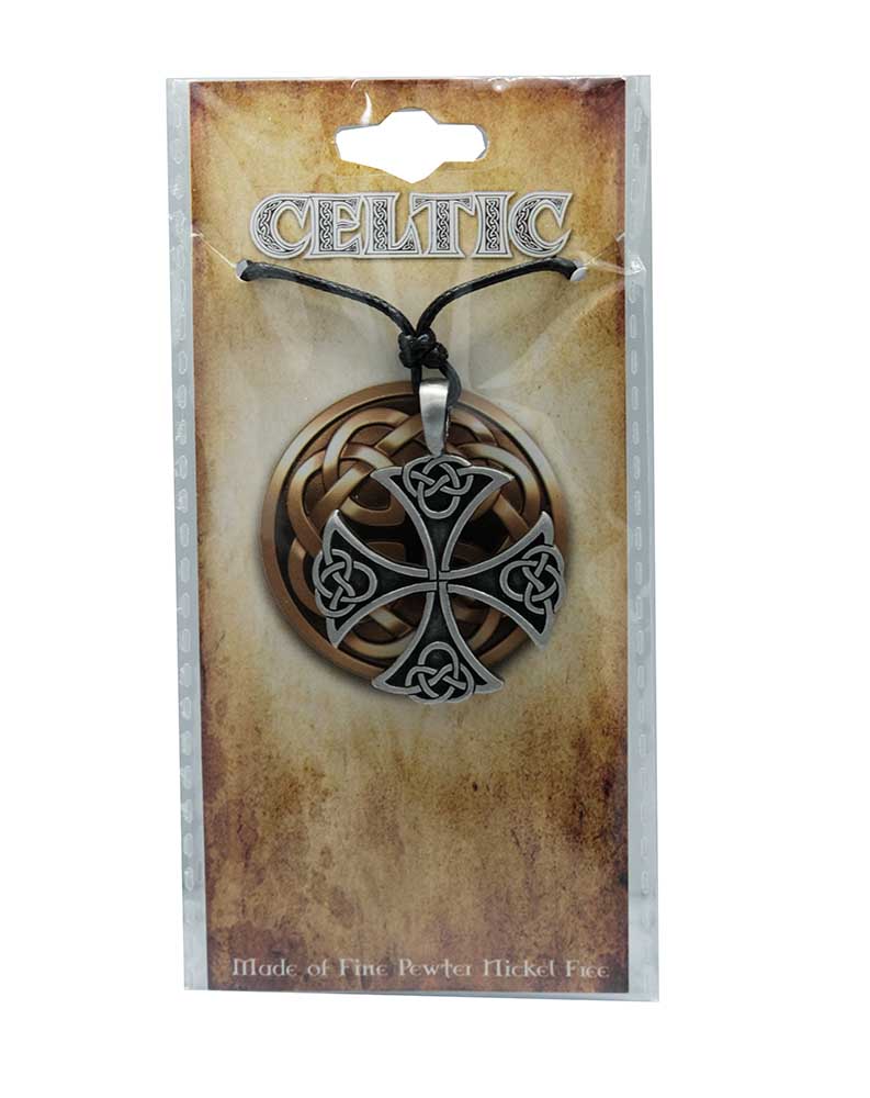 Pendant Pewter Celtic Druidism Cross