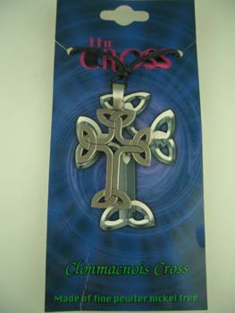 Pendant Pewter Clonmacnois Celtic Cross